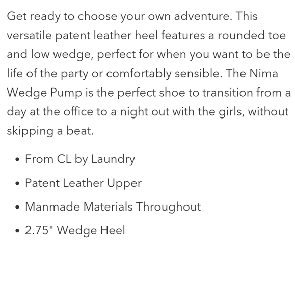 CL By Laundry Nima Nude Patent Wedge New In Box 7W - Picture 3 of 8